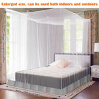 Sublaga Mosquito Net For Bed, Large White Bed Canopy For Girls, Hanging Bed Net, Ideal For Bedroom Decorative, Travel With Stora
