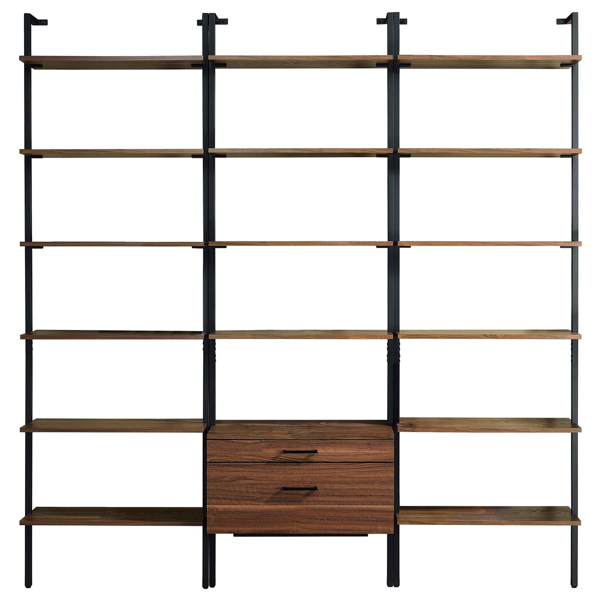 Coaster Home Furnishings Owens 3-Piece 96-Inch Wall Mounted Bookshelf Set Walnut