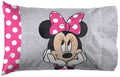 Jay Franco Disney Minnie Mouse Be Happy 1 Single Reversible Pillowcase - Double-Sided Kids Super Soft Bedding