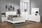 Coaster Home Furnishings Felicity Rectangle Dresser Mirror Glossy White