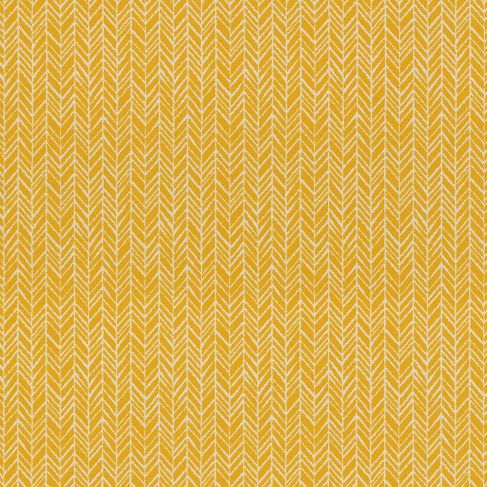 Pillow Perfect Outdoor/Indoor Herringbone Egg Yolk Round Corner Seat Cushions, 18.5' X 15.5', Yellow, 2 Count