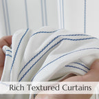 Jinchan Blue And White Striped Curtains 63 Inch Length For Living Room Bedroom Blue On White Curtains Pinstripe Curtains Privacy Light Filtering Rod Pocket Modern Window Curtains Set 2 Panels