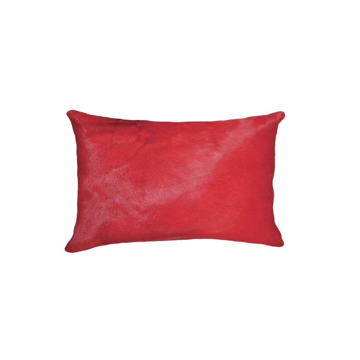 HomeRoots Cowhide Pillow 12X20 - Firecracker