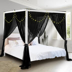 South to East Pink Bed Canopy for Girls, Princess Bed Canopy for Kids Room, Mosquito Net Canopy Girls Beds, Fire Retardant Fabri