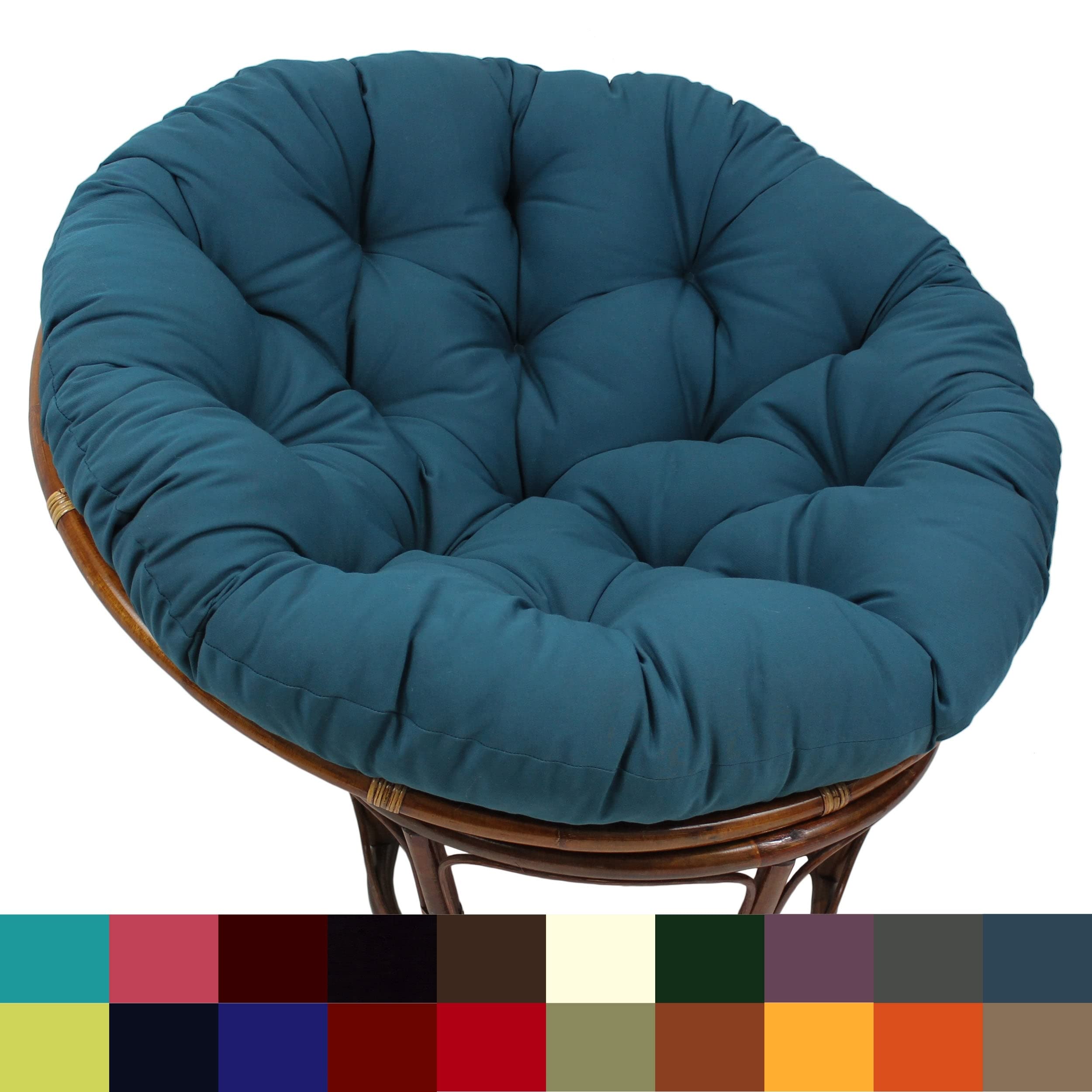 Blazing Needles Twill Papasan Cushion, 52" x 6" x 52", Toffee