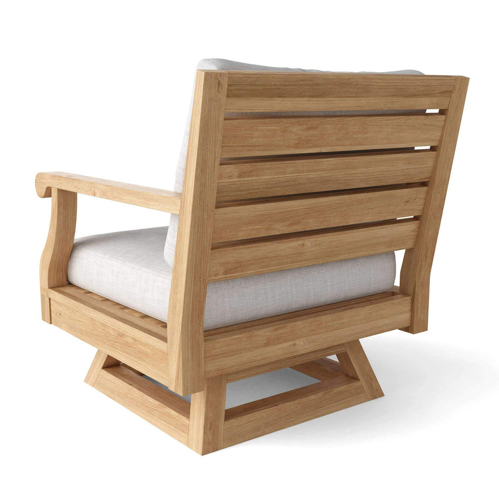 Anderson Teak DS-608 Riviera Cushion Swivel Armchair, Teak Golden Honey
