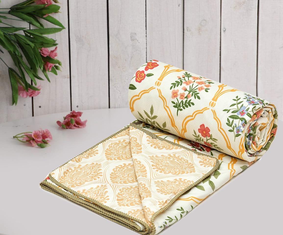 Amazon Brand  Umi Super Soft Brushed Microfiber Cotton 3 Layer Breathable Single Dohar Lightweight Summer Blanket Dohar 57X87(I