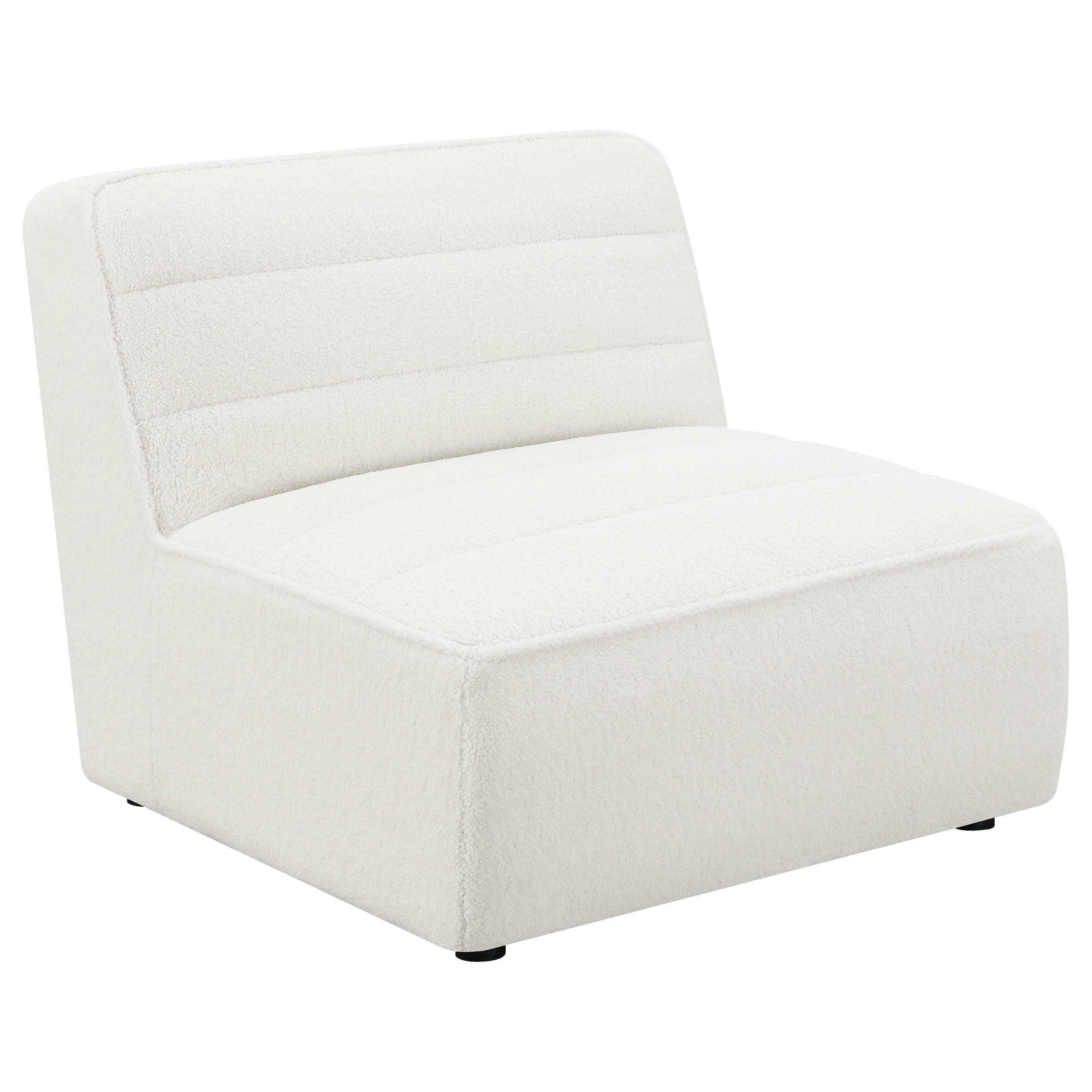 Coaster Sunny Upholstered Armless Chair, Natural