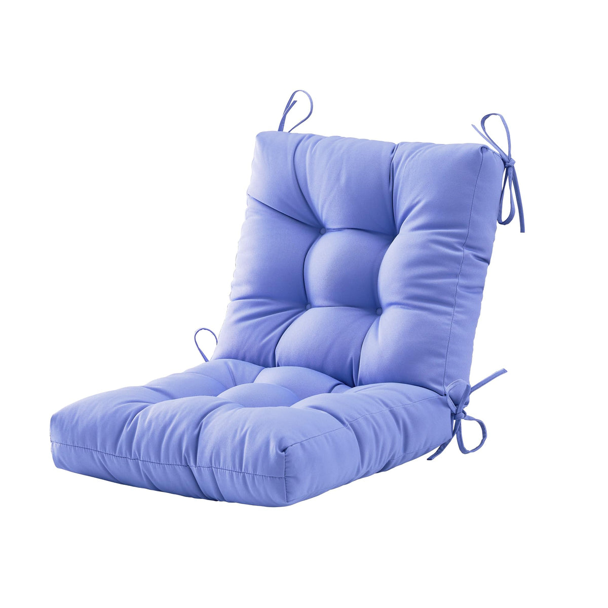 Blisswalk Outdoor Chair Cushions,40'X20'X4',Low Backtufted Thick Outdoor Wicker Lawn Seat Cushion With Ties For Patio Furnitu