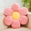 Kcvvcr Pink Flower Pillow, Soft 19.6 ' Flower Throw Pillow, Cute Flower Shaped Floor Pillow, Aesthetic Floral Plush Daisy Decor