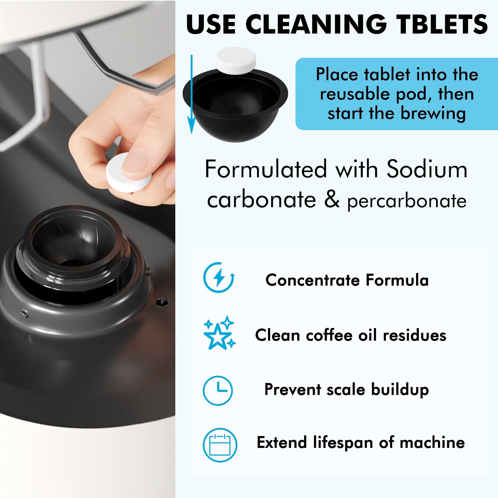 (12 Months Supply) Nespresso Compatible Vertuo Descaling Kit, Odorless Coffee Brewer Machine Descaler Set, Liquid Descaling Solu