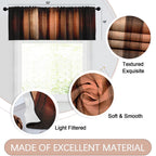 Emvency 2 Pack Valances Window Treatments, Orange Copper Vintage Stripe Blackout Drapes Adjustable Curtain Valances For Windows