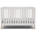 Delta Children Essex 4-In-1 Convertible Baby Crib, Bianca White With Natural Legs