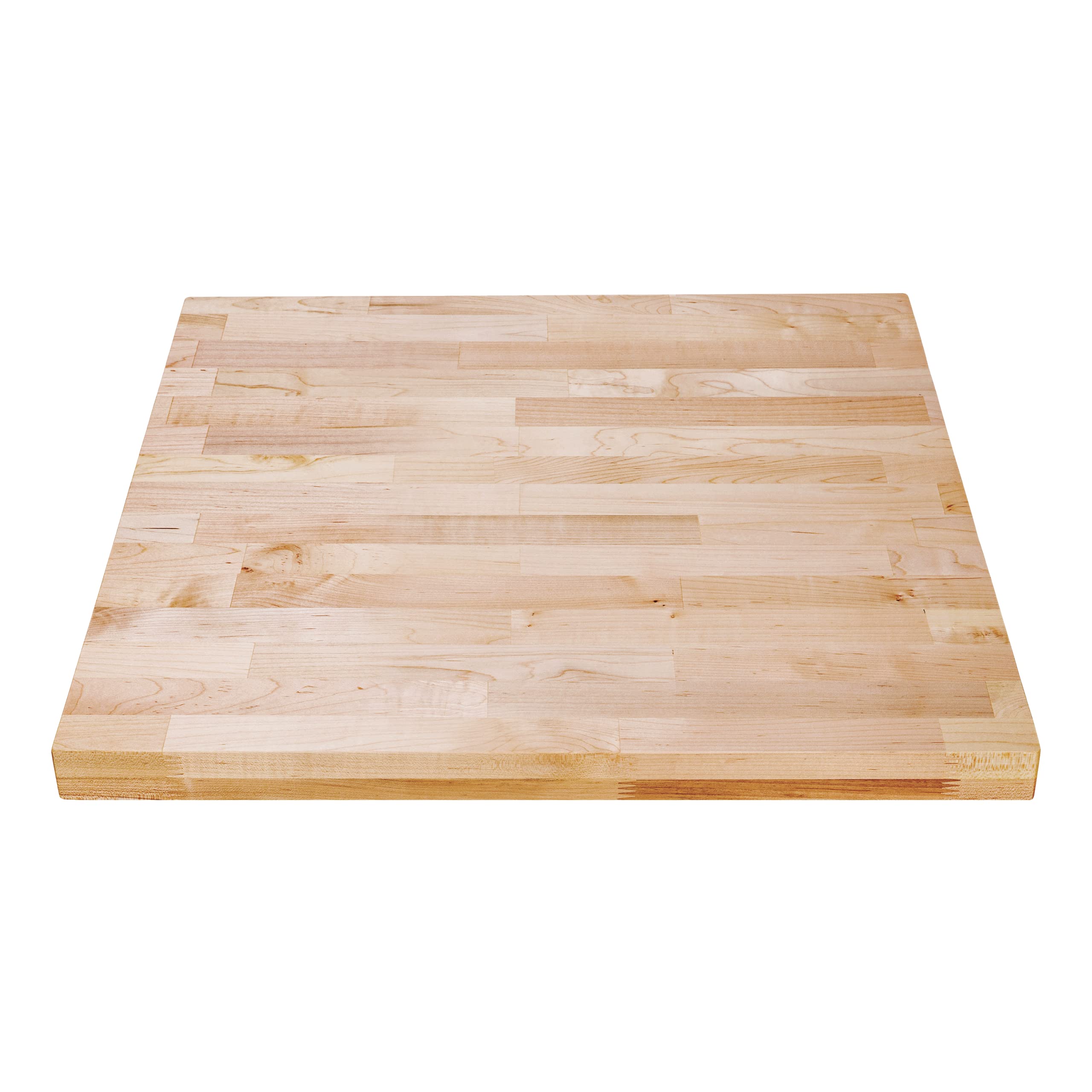 DuraSteel 24x24 Butcher Block Countertop - Natural Maple Slab Wood Table Top for Coffee, Kitchen, Bar Table - Optional Base Leg 