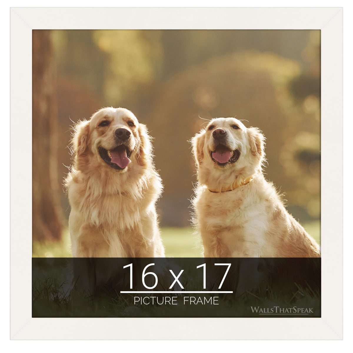 wallsthatspeak 16x17 white Picture Frame for Puzzles Posters Photos or Artwork