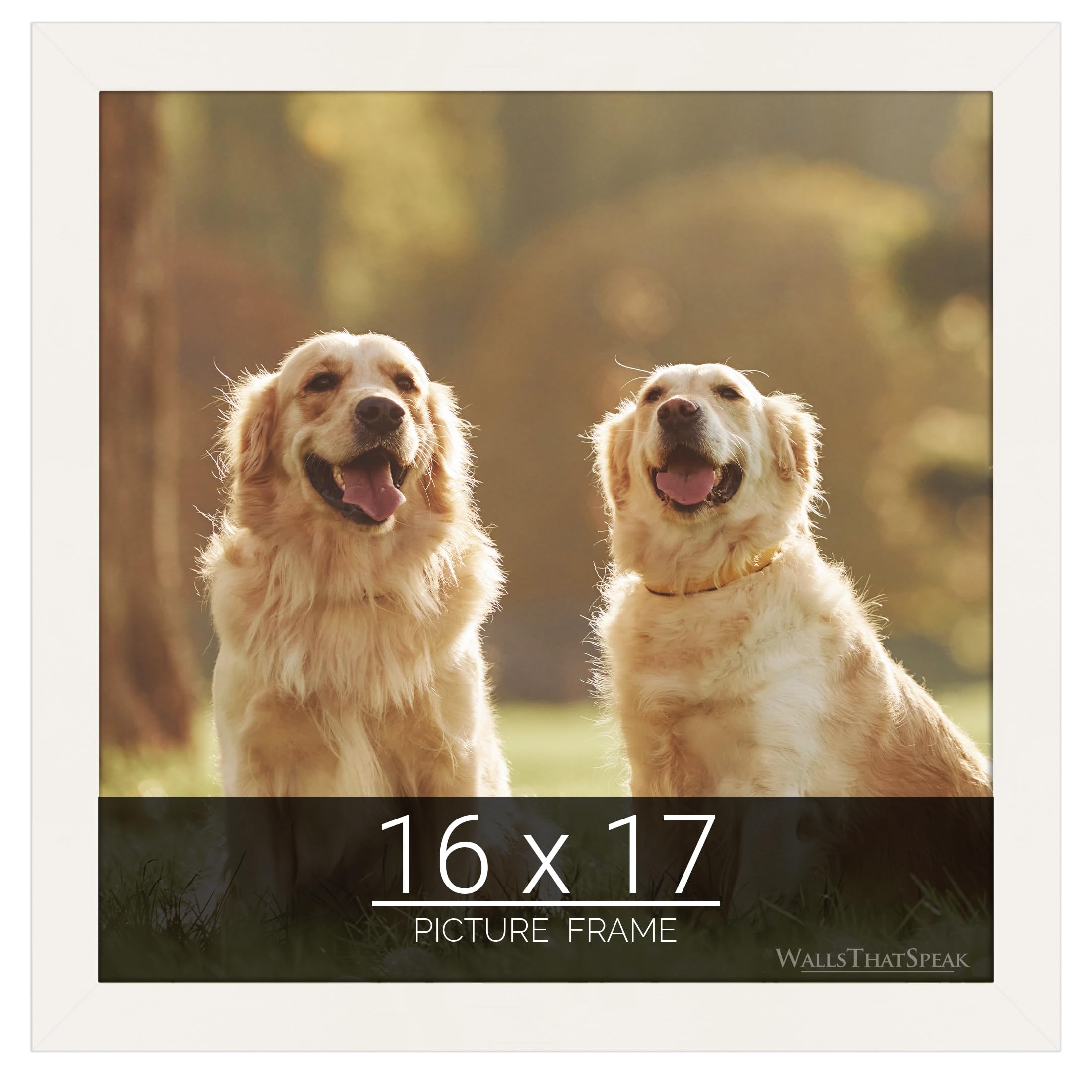 wallsthatspeak 16x17 white Picture Frame for Puzzles Posters Photos or Artwork