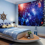 Apdidl Space Tapestry For Bedroom Aesthetic Outer Space Galaxy Night Starry Sky Stars Universe Tapestry Nebula Wall Hanging Back