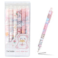 Tacykibd 6Pcs Retractable Cute Pens, Kawaii Cartoon Bear Pens For Journaling, Quick Dry Black Ink Gel Pens, Fine Point Smooth Wr
