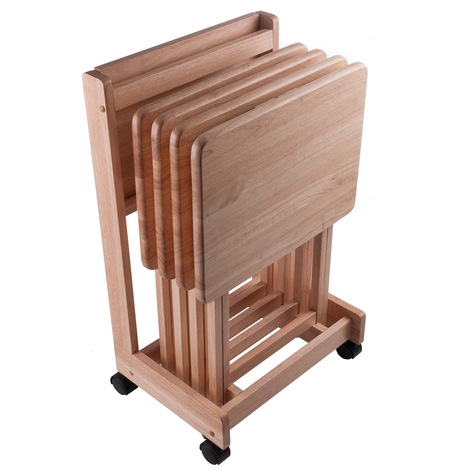 Winsome Brienda Snack Table, Natural, 19.13 in x 14.17 in x 32.2 in