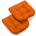 Blazing Needles Indoor/Outdoor Rounded Back Chair Cushion, 19 x 19, Tangerine Dream 2 Count