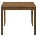 Coaster Home Furnishings Parkwood 5-Piece Dining Set with Square Table and Slat Back Side Chairs Honey Brown and Black