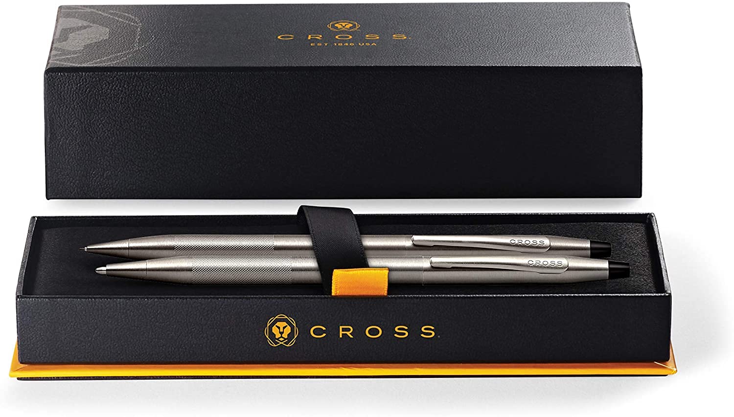 At Cross Cross Century Classic Titanium Gray Finishes With A Band Of Diamond Cut Micro-Knurl Detailing Barrel Ballpoint Pen And