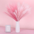 SeptCat 60 Pcs Pampas Grass Pink Decor 21.7'' Fluffy Faux Short Pampas Grass Artificial Small Pompas Grass Flower Vase Filler fo