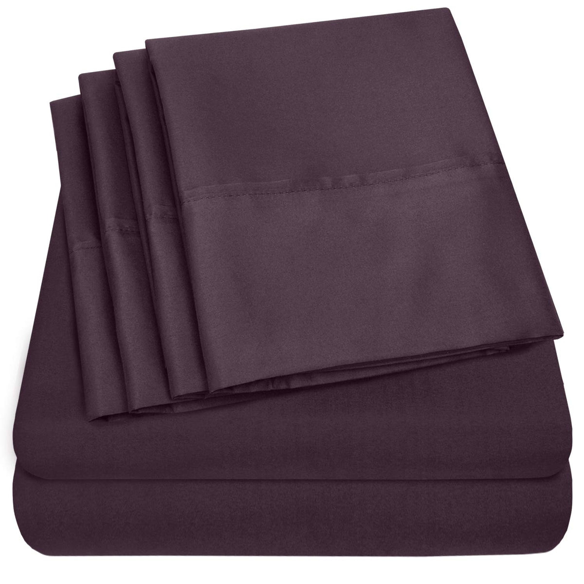 Queen Sheets Purple - 6 Piece 1500 Supreme Collection Fine Brushed Microfiber Deep Pocket Queen Sheet Set Bedding - 2 Extra Pill