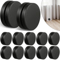 Jetec Round Magnetic Drapery Weights Shower Curtain Strong Tablecloth Magnets Bottom No Sew Waterproof For (Black, 12 Pairs)