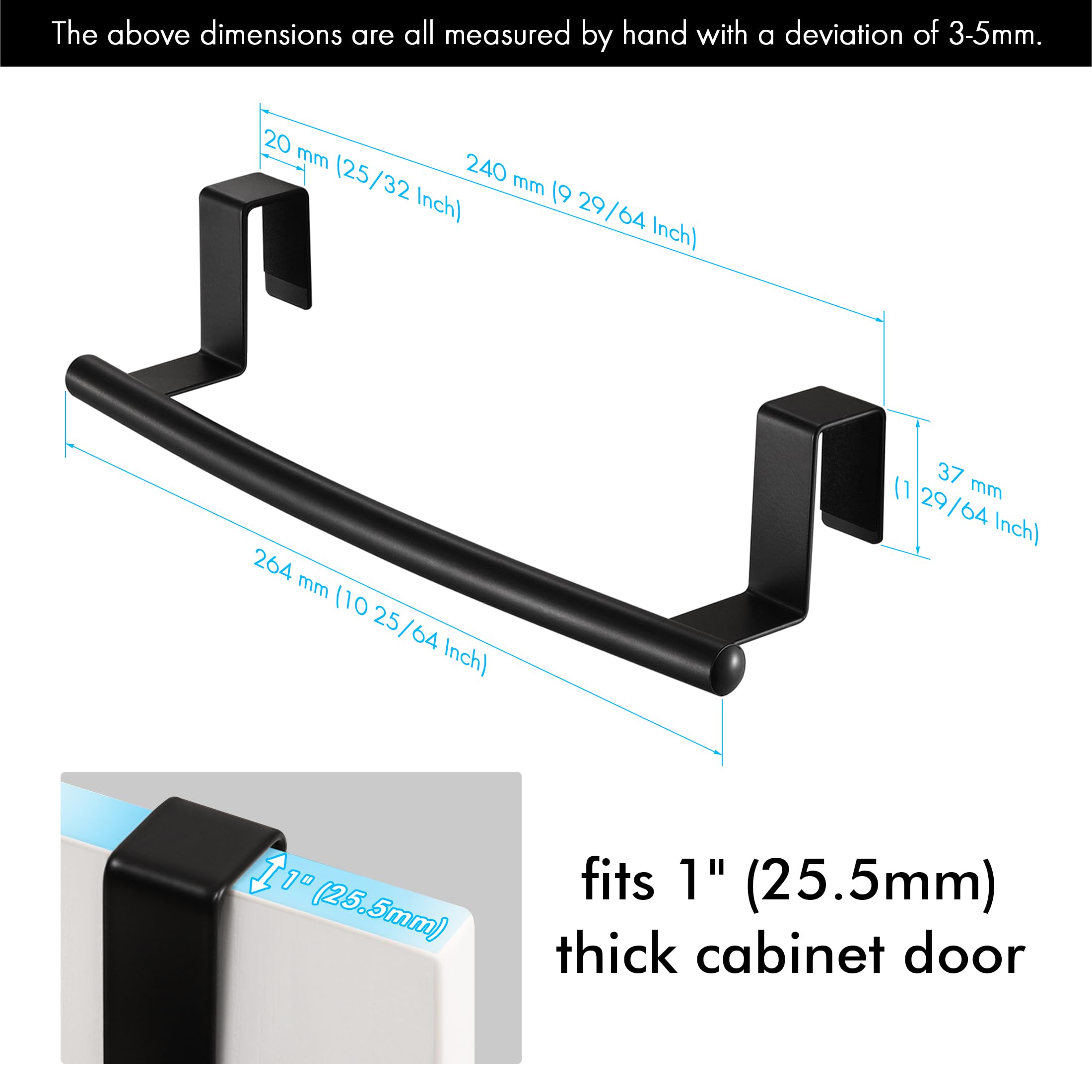 Kes Over The Door Towel Rack, Over Cabinet Towel Bar Kitchen Bathroom Towel Holder Storage Dish Towel Holder, Over Cabinet Cupbo