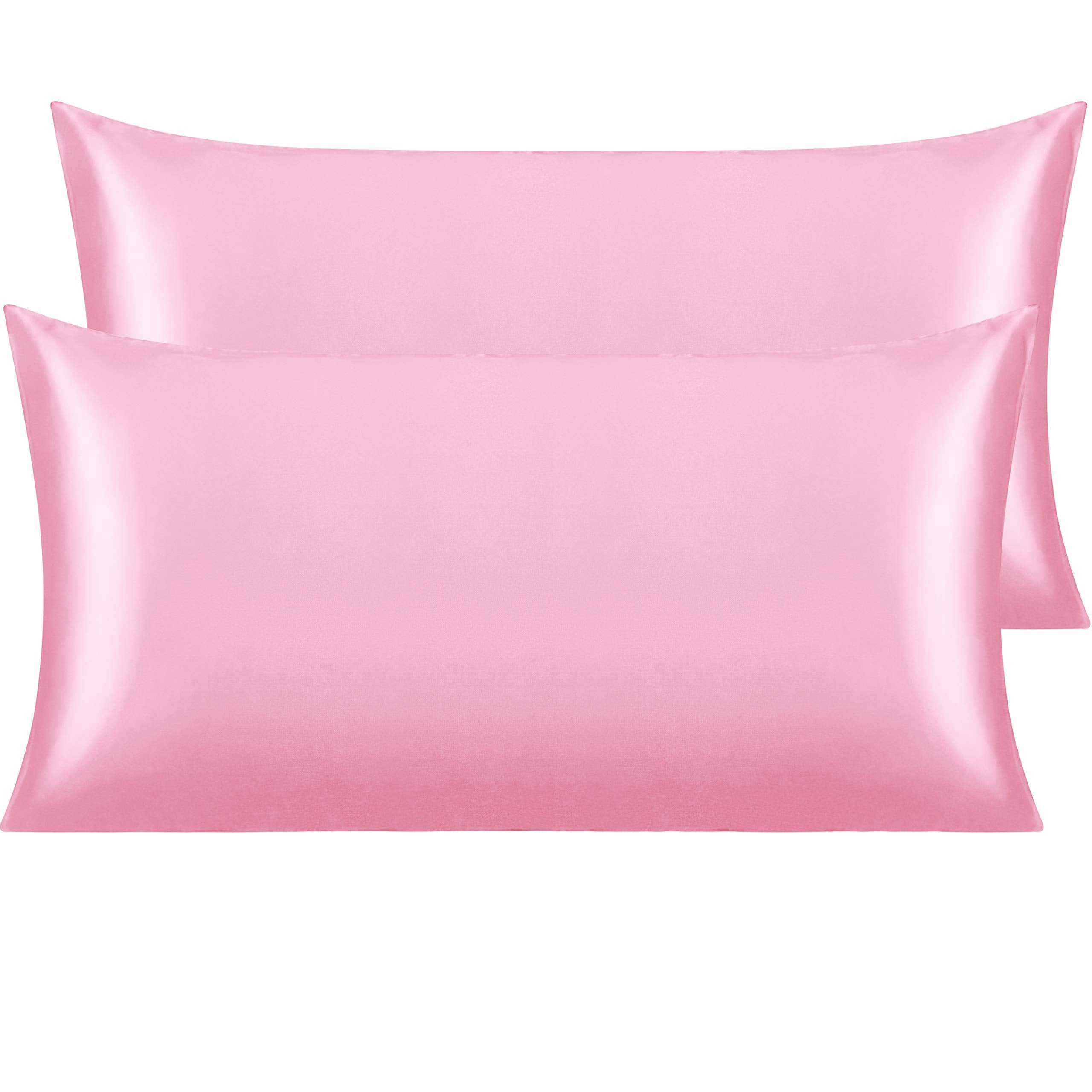 Ntbay 2 Pack Satin King Pillowcases For Hair And Skin, Luxurious And Silky Pillow Cases With Envelope Closure, 20X36 Inches, Pin
