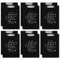 Thenshop 12 Pcs Back To School Teacher Gifts Inspirational Employee Appreciation Gifts Black Plastic Clip Boards With Low Profil