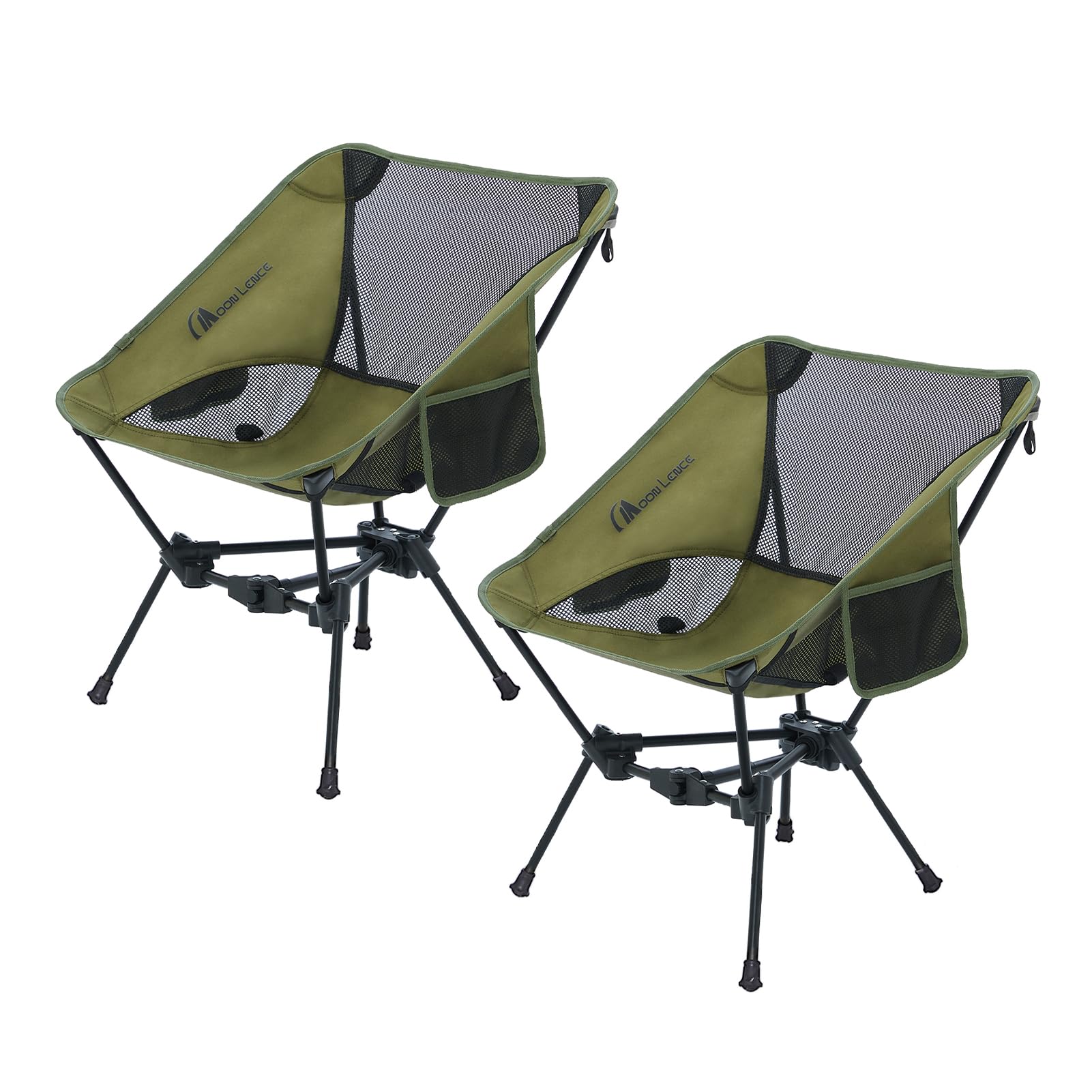 MOON LENCE 2 Pack Portable Camping Chairs Backpacking Chair - The 4th Generation Ultralight Folding Chair - Compact, Lightweight