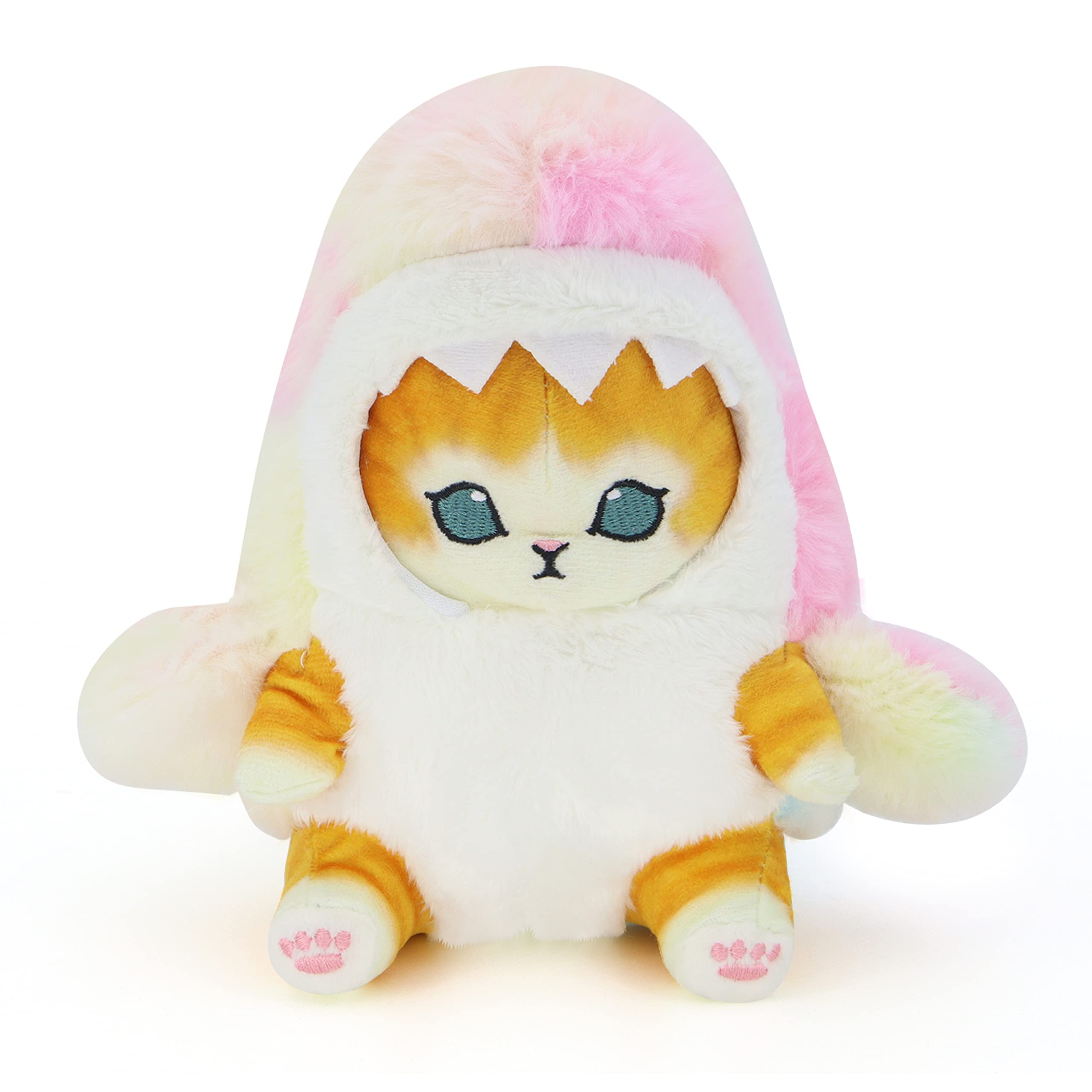 Cnaana Kawaii Shark Cat Plush Toy Stuffed Animal Doll, Soft Pillow For Boys & Girls (Tie-Dye Shark Cat, 20Cm/7.8In)