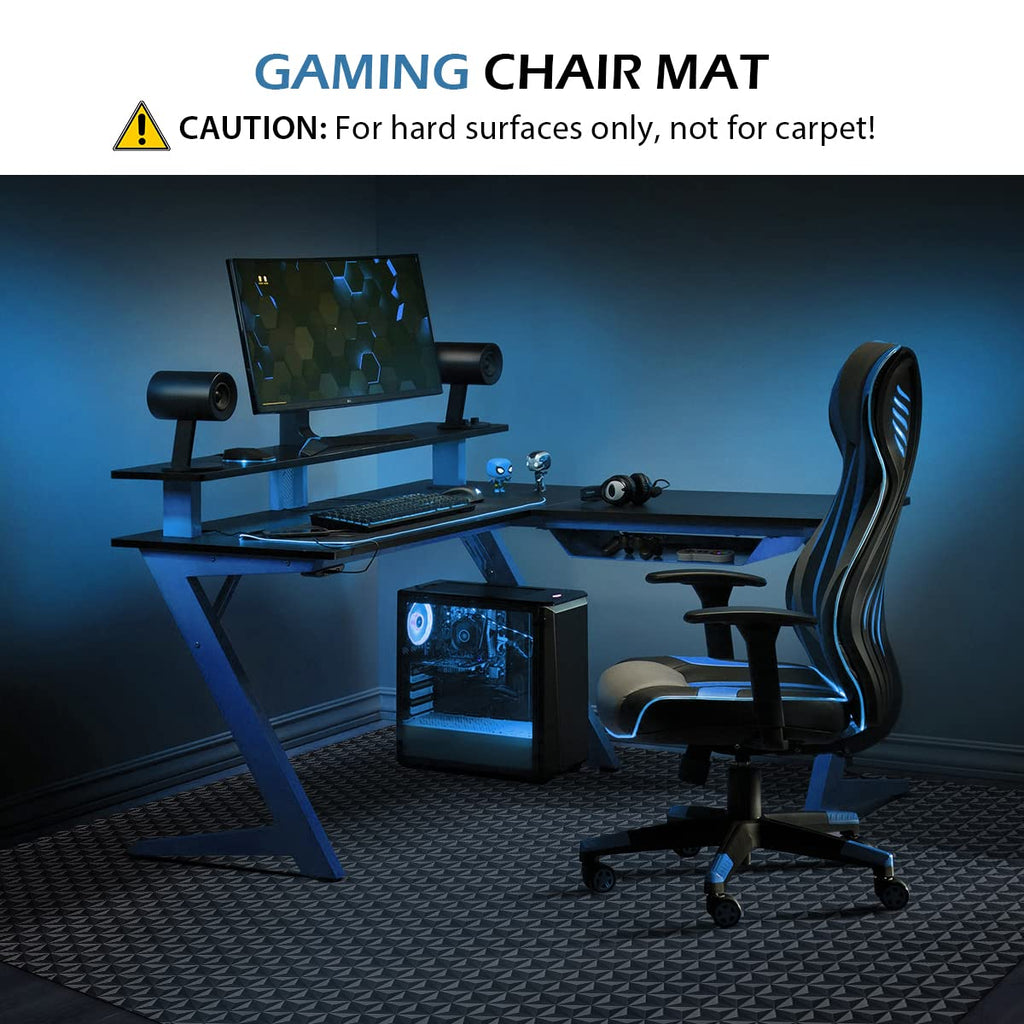 Office Chair Mat For Hard Floor, Sallous 63' X 51' Large Office Chair Mat, Gaming Chair Mat For Hardwood Floor, Multi-Purpose Floor Protector Desk Chair Mat For Home Office (Black)