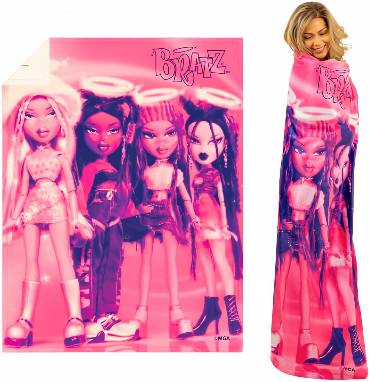 Franco Collectibles Bratz Dolls Bedding Super Soft Plush Throw, 46 In X 60 In, (Official Licensed Product)