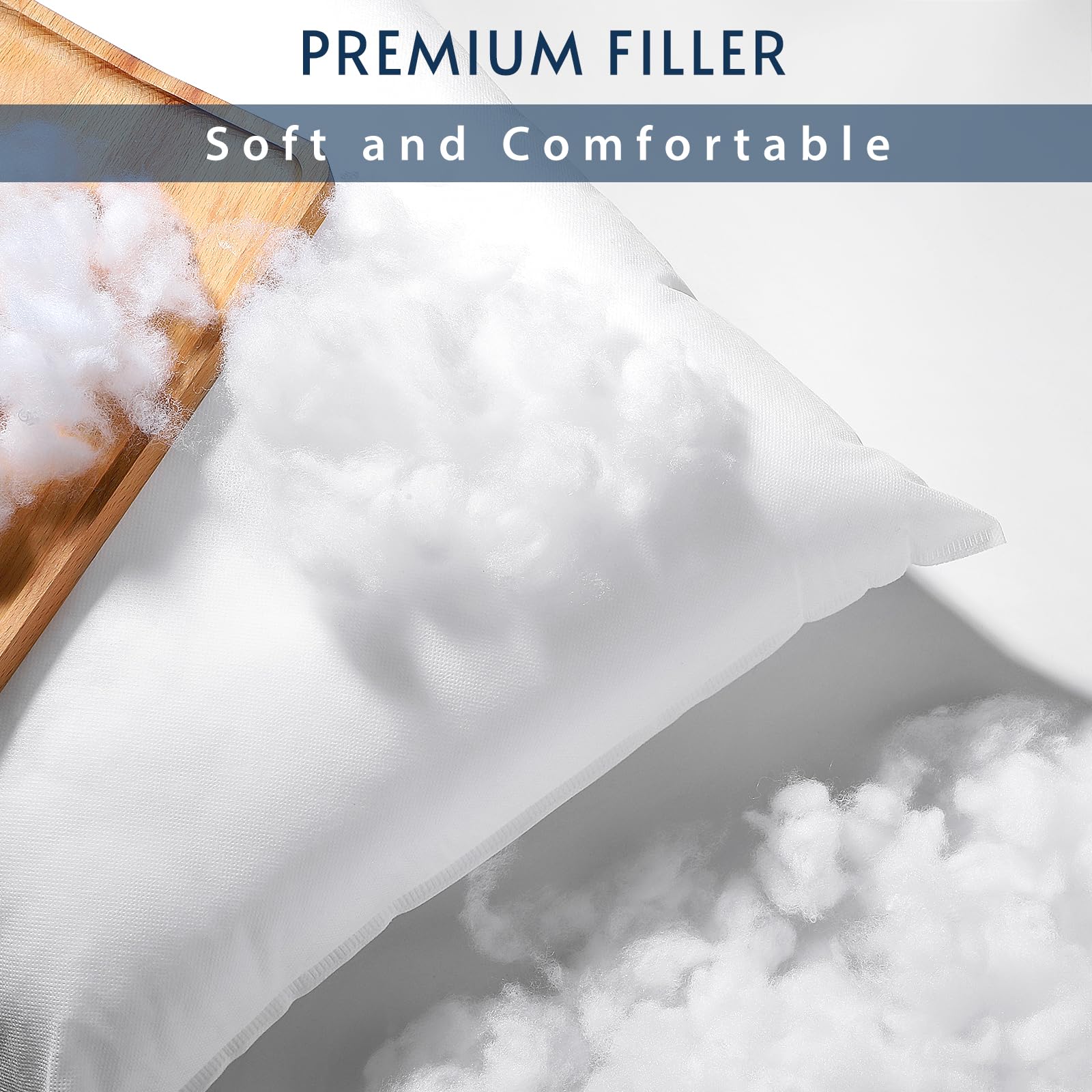 Otostar Pillow Insert 16X16 Inch, Decorative Square Throw Pillow Inserts, Premium Fluffy Pillow Forms Sham Stuffer For Sofa Bed