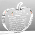 4th Wedding Anniversary 4 Years of Marriage Gifts for Couple Husband Wife Traditional Fruit Gift Forever to Go Paperweight Keeps