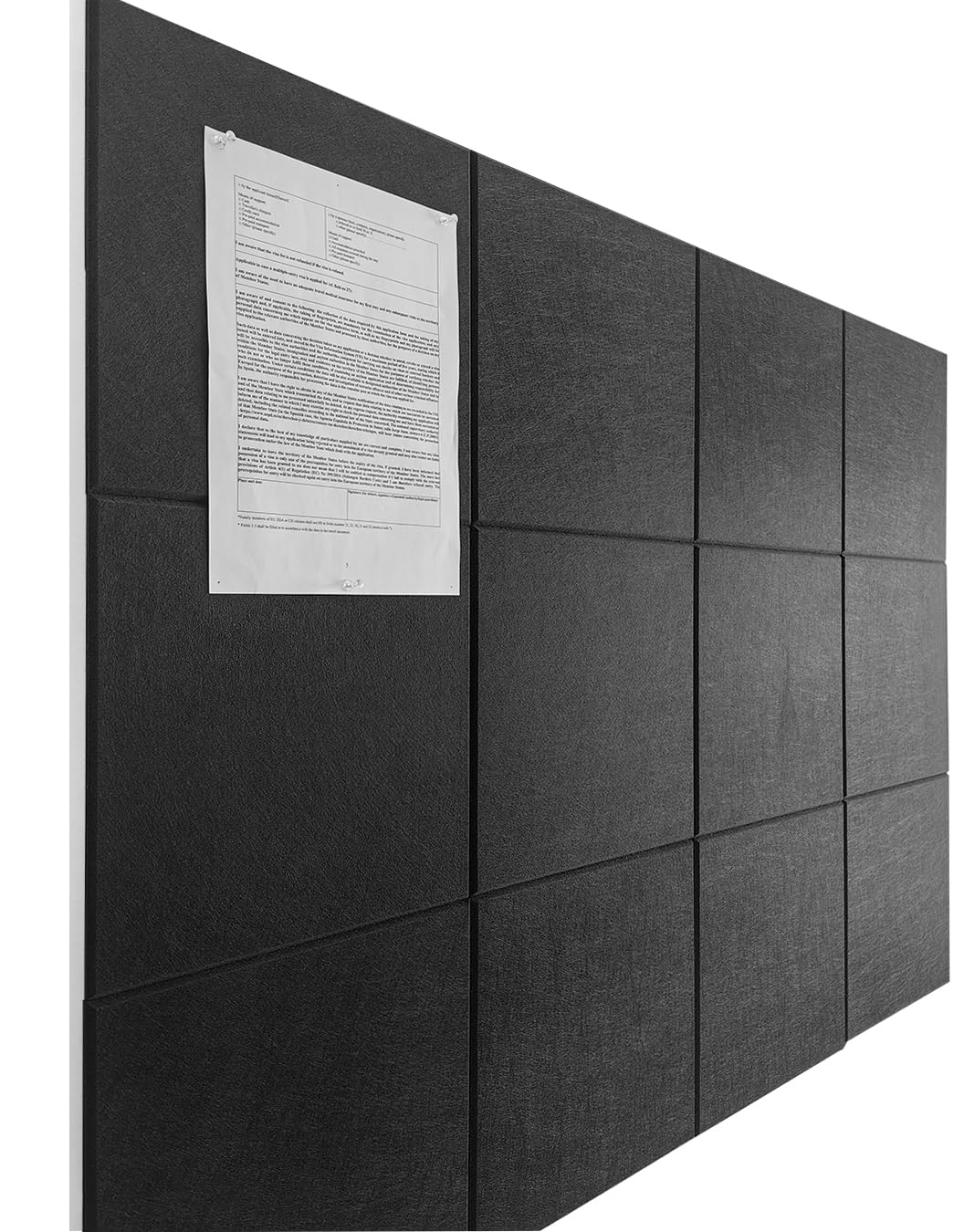 Decorita Large Cork Board Alternative - 12 Pack Felt Wall Tiles With Safe Removable Adhesive Tabs, Cork Boards For Walls Cork Bo