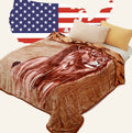 Hiyoko Heavy Korean Mink Lion Blanket - 5.3Lb Queen Size Lints-Free Thick San Marcos Fleece Mexican Blankets, 75' X 90' - Big