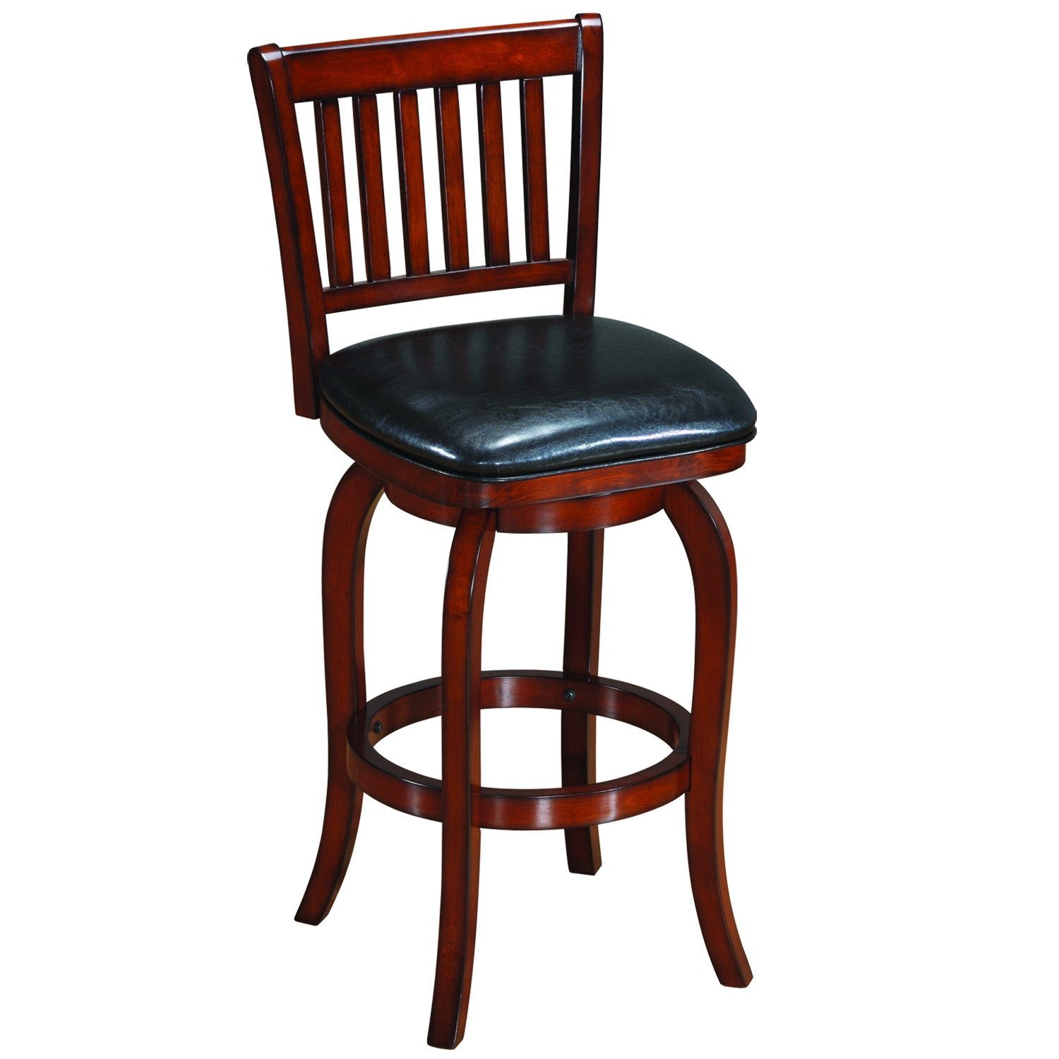 RAM Game Room Backed Barstool Square Seat - Chestnut