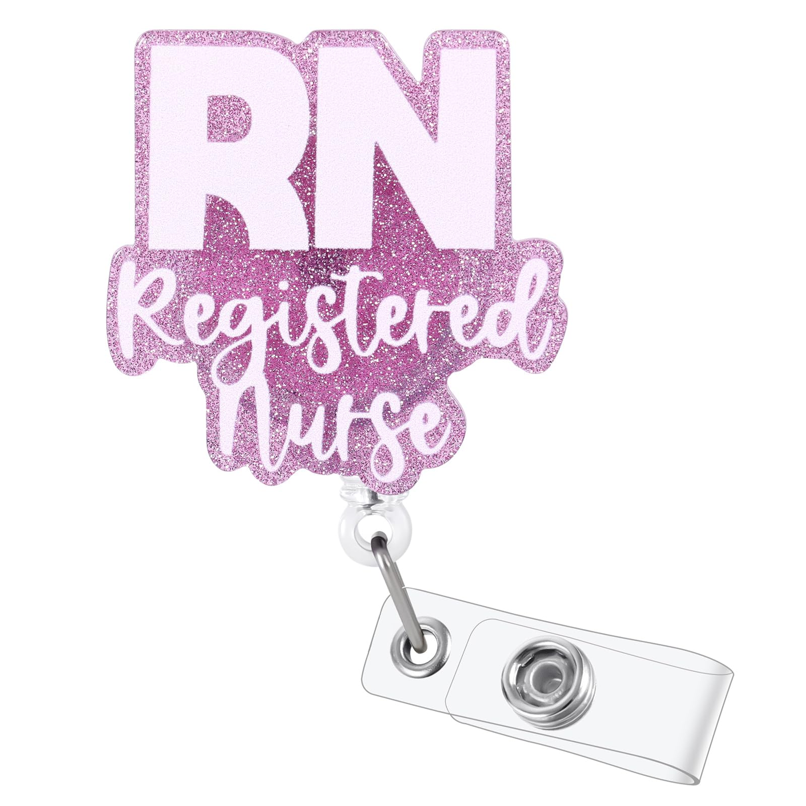 Rn Life Badge Reel - Cute Retractable Id Badge Holder, Graduation Gift For Nurses