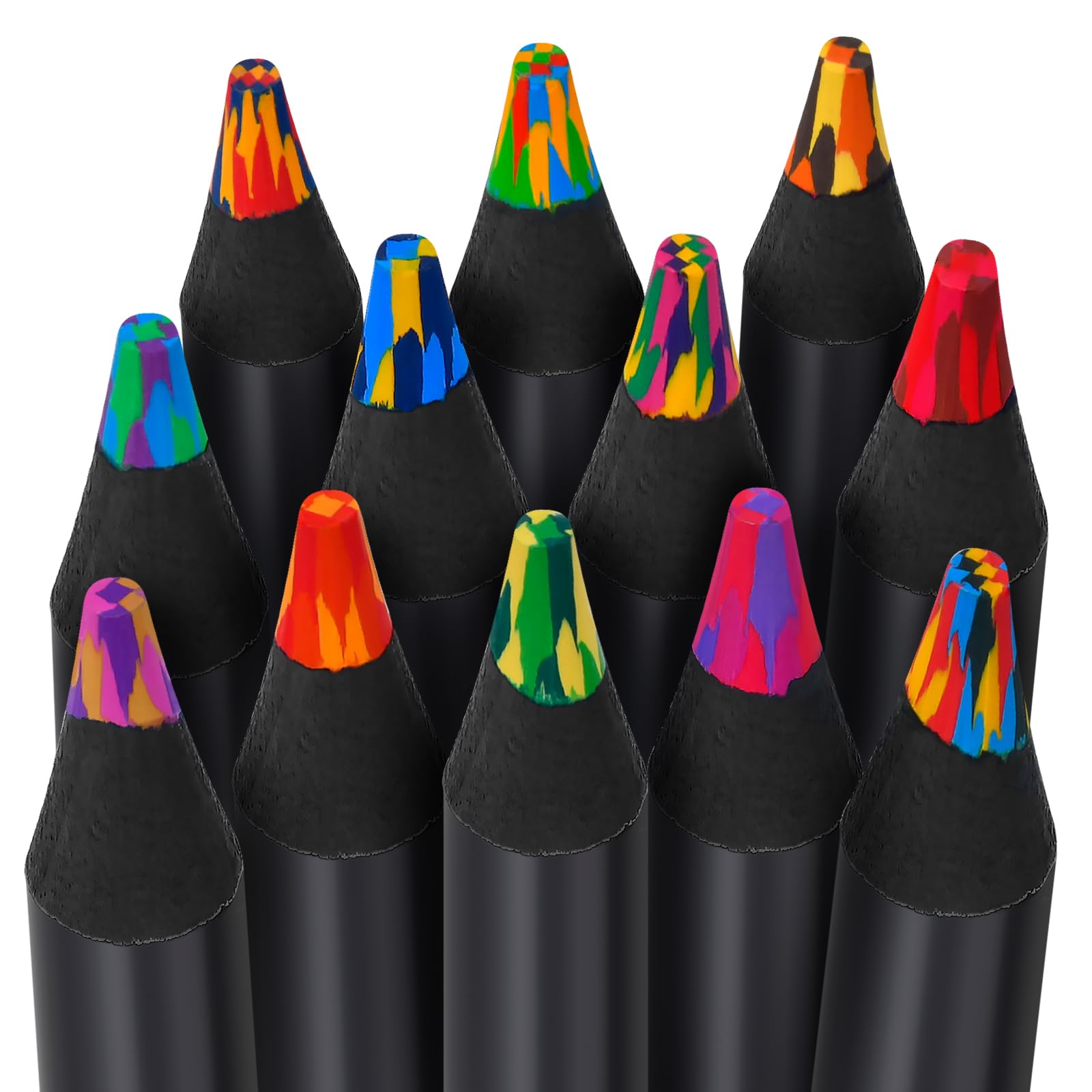 Stocking Stuffers For Kids, 12 Colors Rainbow Pencils, Valentines Day Gifts For Kids Adults, Teens Birthday Party Art Supplies,