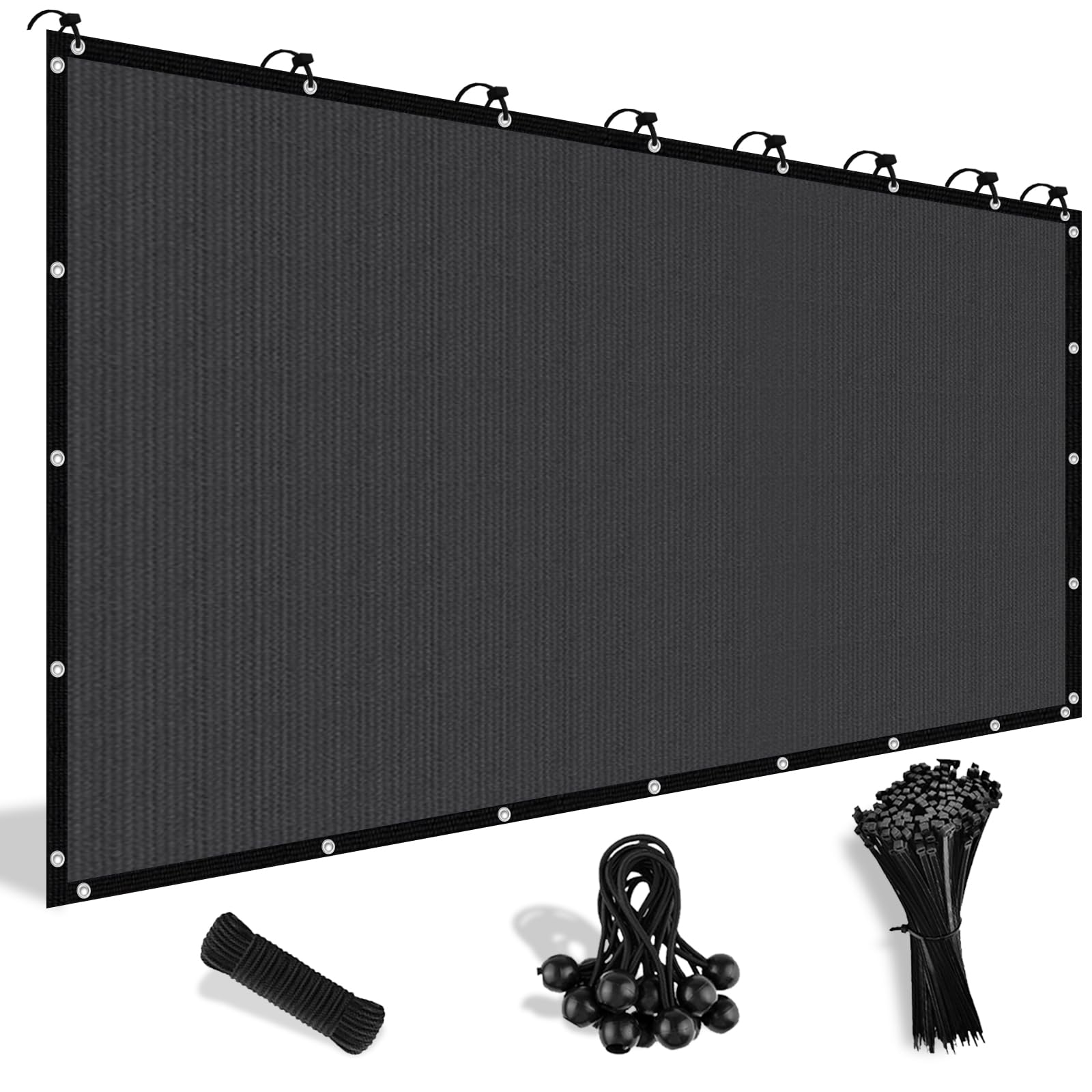 Shade&Beyond 90% Sun Shade Cloth With Grommets, 6' X 10' Pergola Shade Cover Canopy, Mesh Tarp Sun Screens For Patio, Outdoor, G