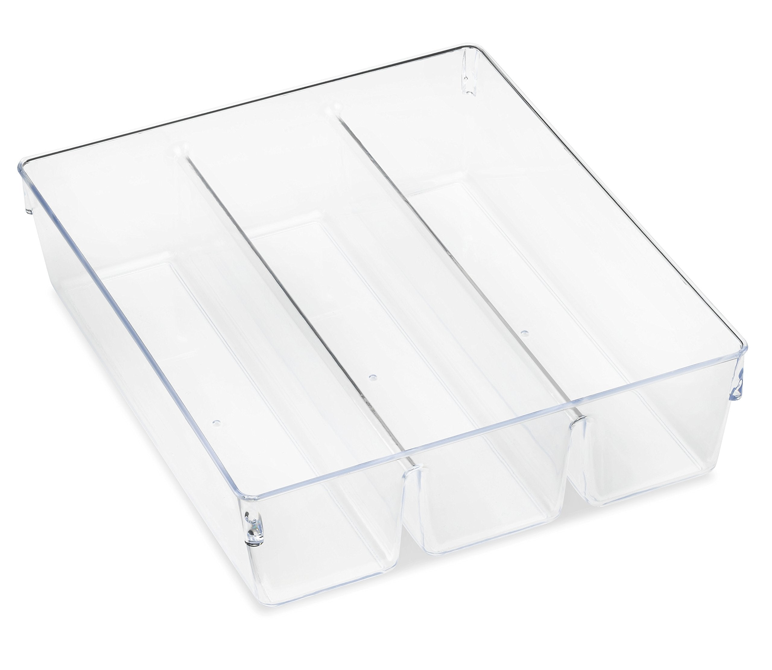 Whitmor 6789-7095 Clear 3-Section Drawer Organizer