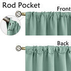 Bgment Window Curtains For Bedroom - 72 Inch Rod Pocket And Back Tab Thermal Insulated Room Darkening Curtains For Living Room, 2 Curtain Panels (42 X 72 Inch, Frosty Green)