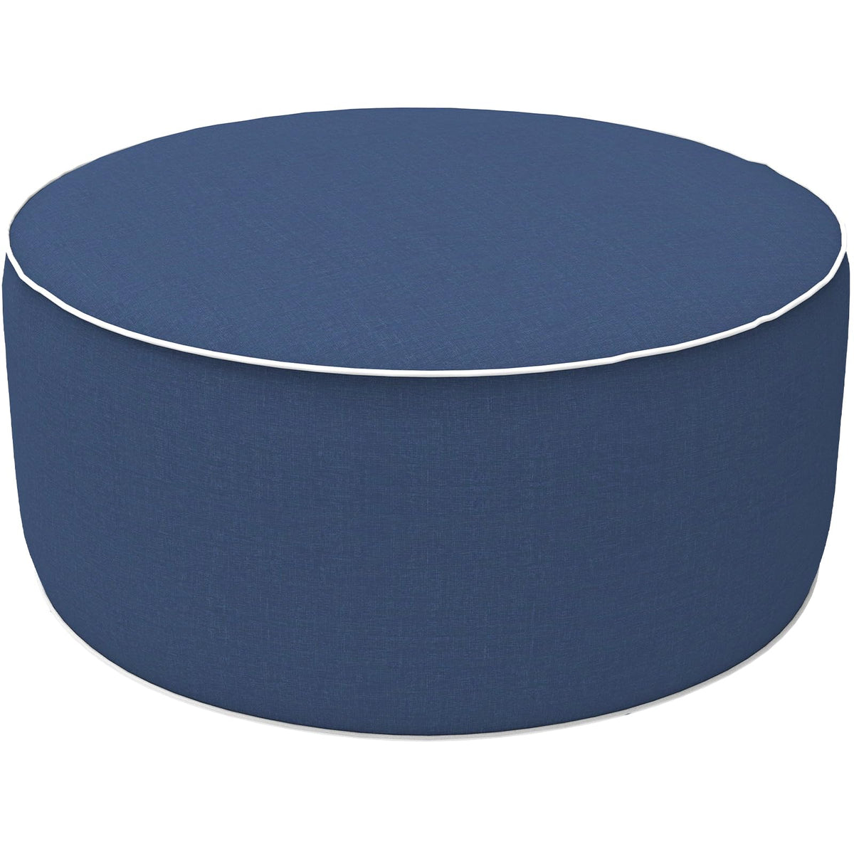 Lvtxiii Inflatable Stool Ottoman Footrest With Handle, All Weather Footrest Seat, Indoor Or Outdoor Pouf For Home Patio Garden And Camping Use, D31 Xh14, Large Round, Navy Textured