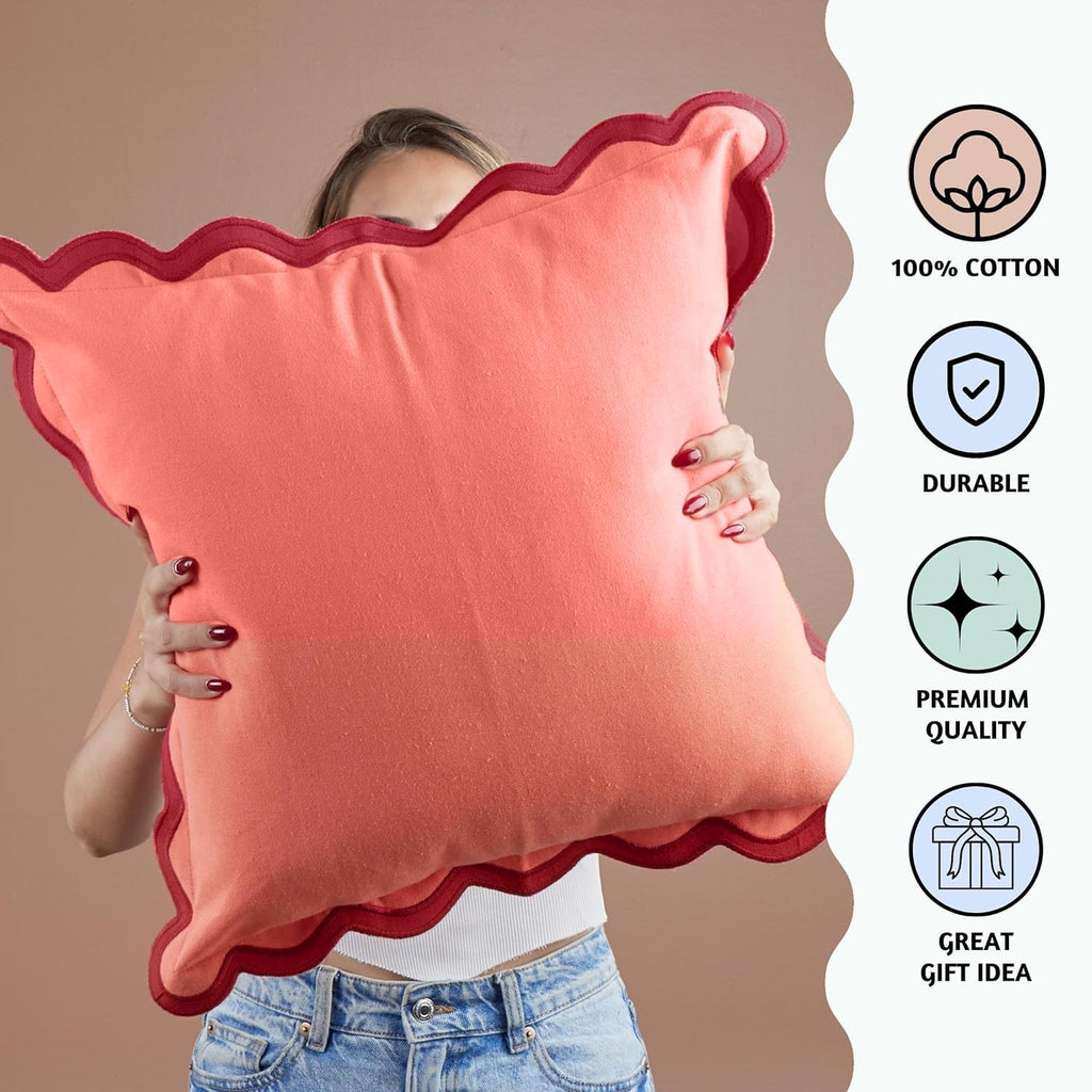 Folkulture Throw Pillows For Couch Pillows For Living Room, Throw Pillow Covers 18X18, Set Of 2 Boho Throw Pillows, Accent Pillo