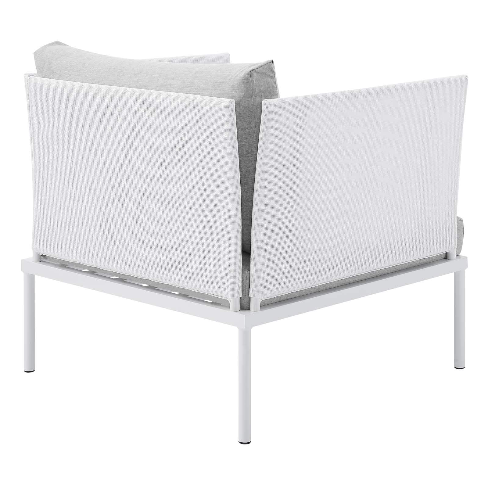 Modway EEI-4955-WHI-GRY Harmony Outdoor Patio Aluminum Armchair, White Gray