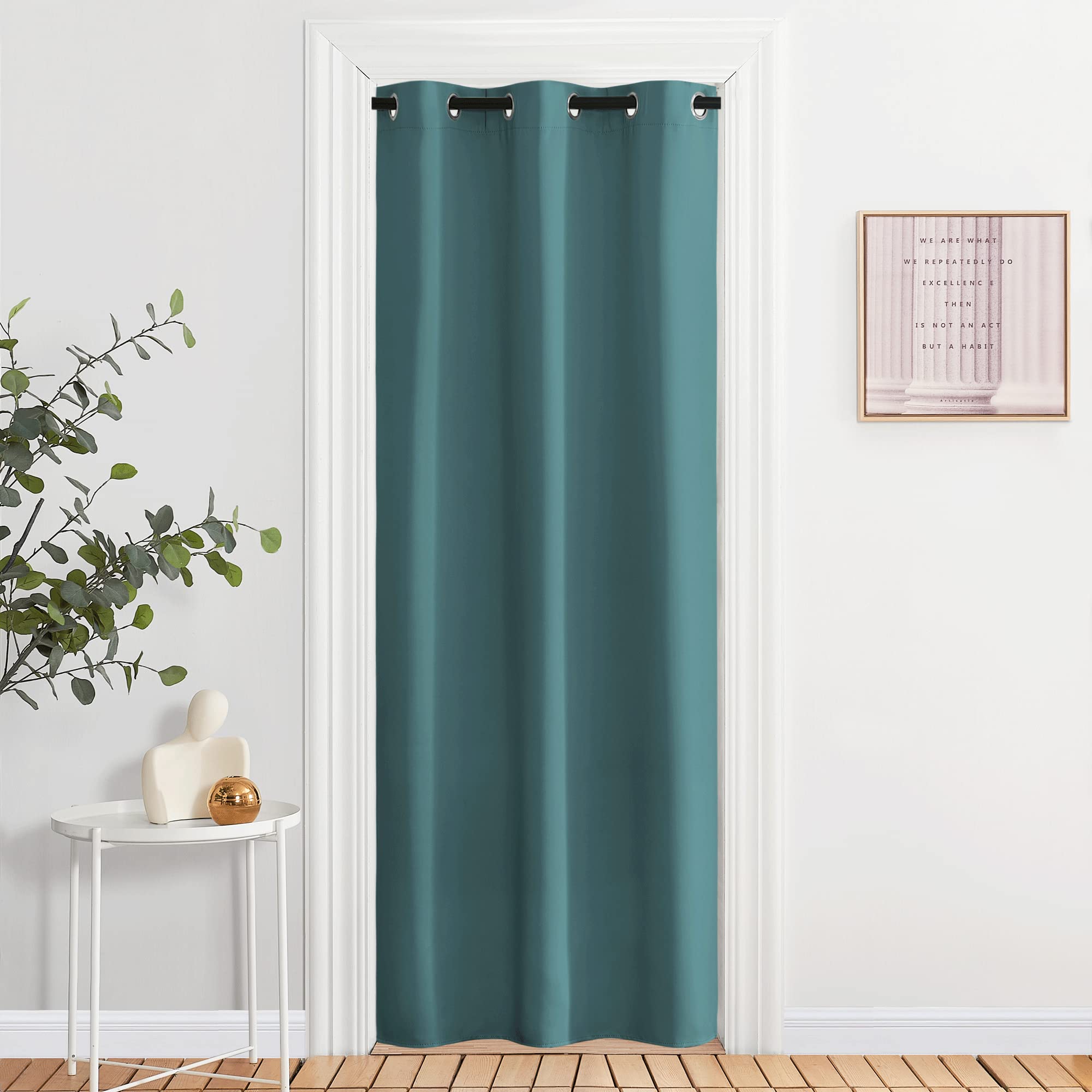 NICETOWN Blackout Room Darkening Window Curtain - Thermal Insulated Solid Grommet Blackout Curtain/Drape for Living Room (Sea Te